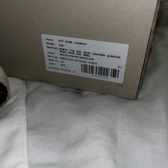 Golden Goose Mid Star in white leather with blue star and dove gray inserts! - Picture 6 of 9